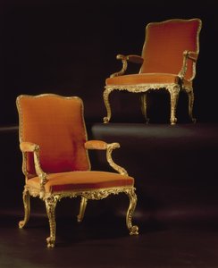 Carved armchair, Chippendale